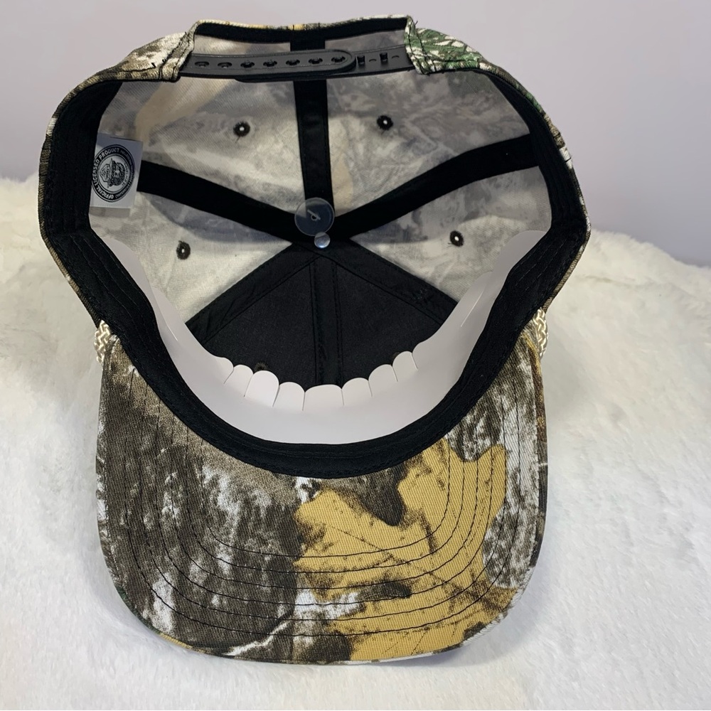 Smokey The Bear Forest Camo Snapback Trucker Hat Rope Accent Mad Engine OSFM - Picture 7 of 10